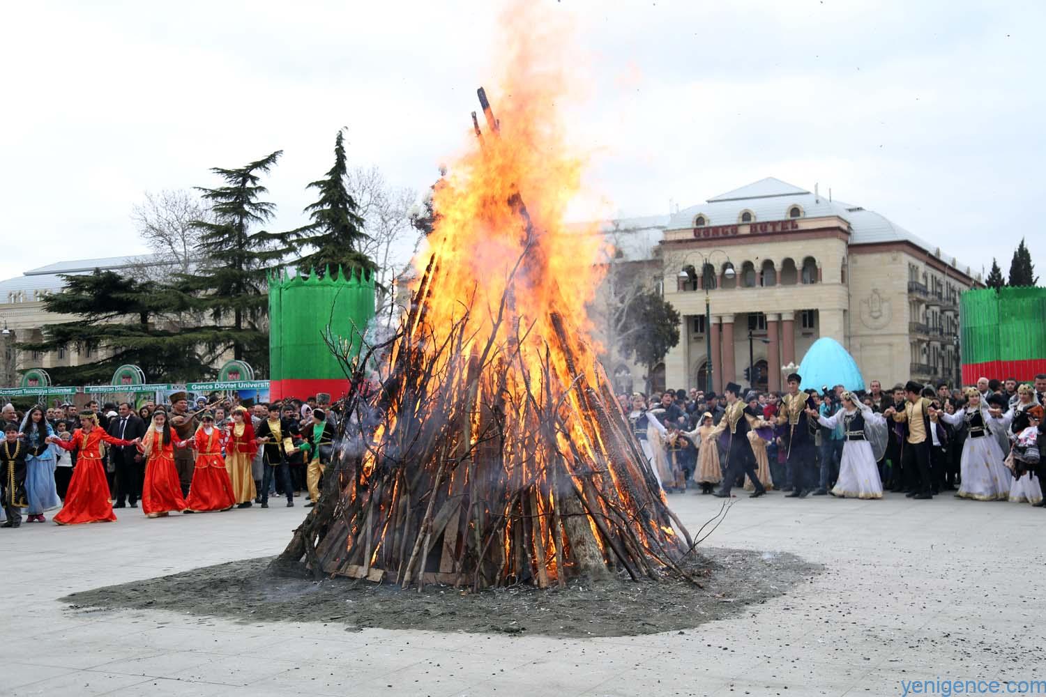 huge fire during the novruz celebrations